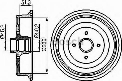 BOSCH 0 986 477 011 - Bremžu trumulis www.autospares.lv