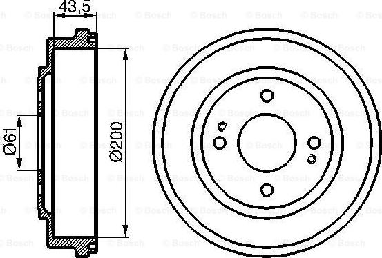 BOSCH 0 986 477 081 - Bremžu trumulis www.autospares.lv