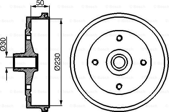 BOSCH 0 986 477 030 - Bremžu trumulis www.autospares.lv