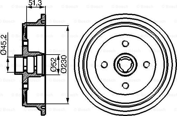 BOSCH 0 986 477 029 - Bremžu trumulis www.autospares.lv