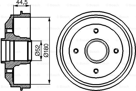 BOSCH 0 986 477 070 - Bremžu trumulis www.autospares.lv