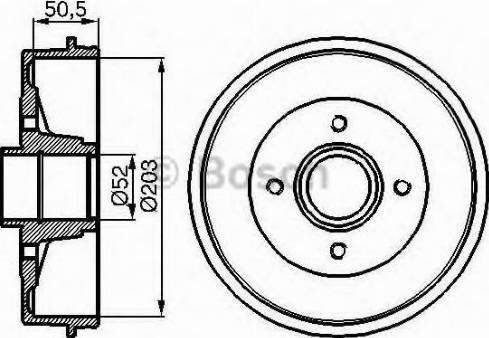 BOSCH 0 986 477 077 - Bremžu trumulis www.autospares.lv