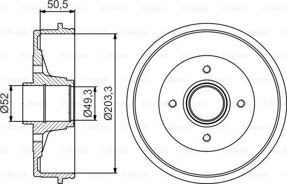 BOSCH 0 986 477 196 - Bremžu trumulis www.autospares.lv