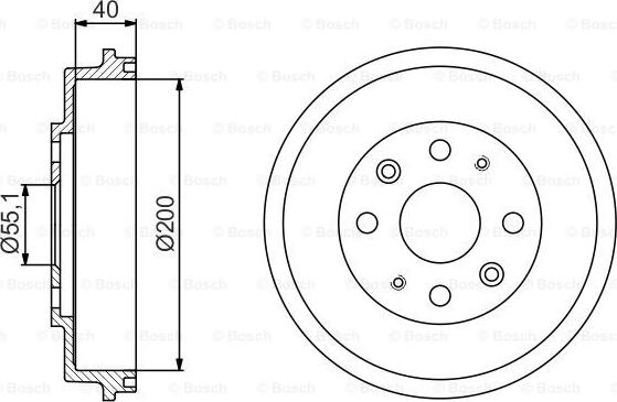 BOSCH 0 986 477 191 - Bremžu trumulis www.autospares.lv