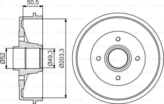 BOSCH 0 986 477 197 - Bremžu trumulis www.autospares.lv