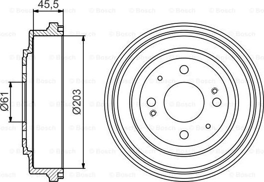 BOSCH 0 986 477 166 - Bremžu trumulis www.autospares.lv