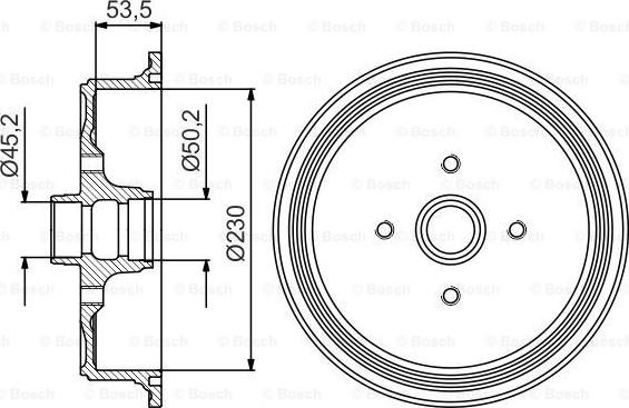 BOSCH 0 986 477 160 - Bremžu trumulis www.autospares.lv