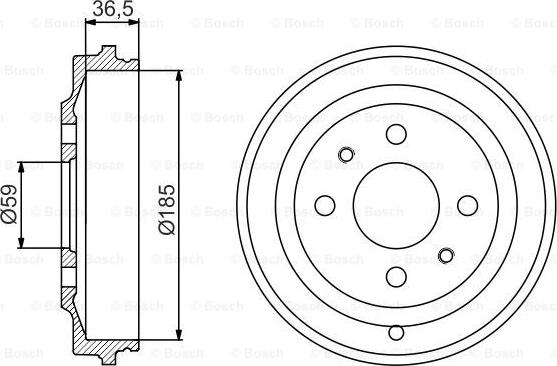 BOSCH 0 986 477 161 - Bremžu trumulis www.autospares.lv