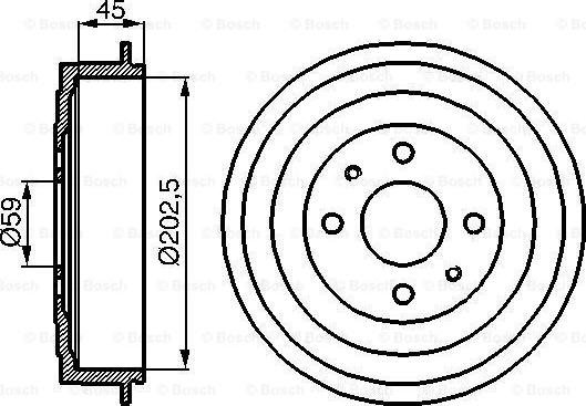 BOSCH 0 986 477 109 - Bremžu trumulis www.autospares.lv