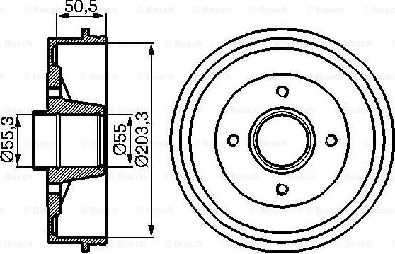 BOSCH 0 986 477 108 - Bremžu trumulis www.autospares.lv