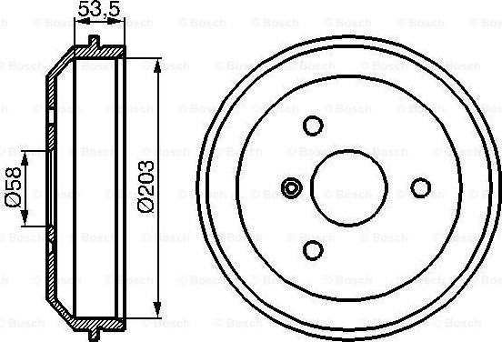 BOSCH 0 986 477 103 - Bremžu trumulis www.autospares.lv