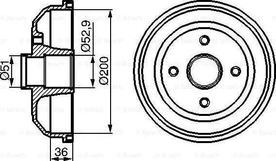 BOSCH 0 986 477 134 - Bremžu trumulis www.autospares.lv