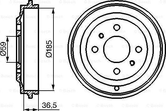 BOSCH 0 986 477 125 - Bremžu trumulis www.autospares.lv