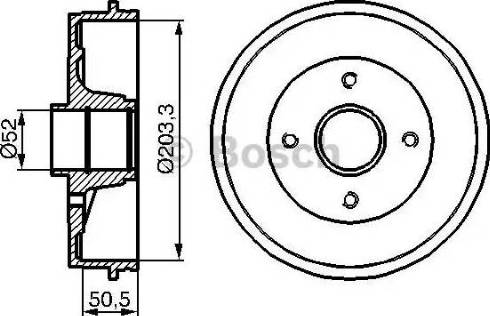 BOSCH 0 986 477 122 - Bremžu trumulis www.autospares.lv