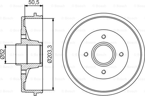 BOSCH 0 986 477 175 - Bremžu trumulis www.autospares.lv