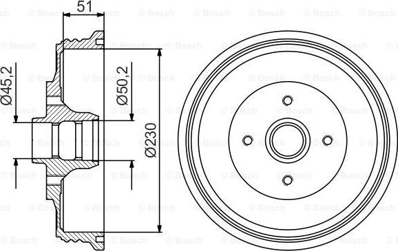 BOSCH 0 986 477 178 - Brake Drum www.autospares.lv