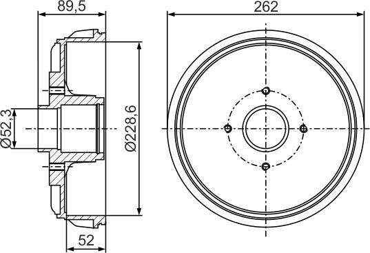 BOSCH 0 986 477 331 - Bremžu trumulis www.autospares.lv