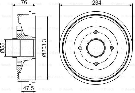 BOSCH 0 986 477 290 - Bremžu trumulis www.autospares.lv