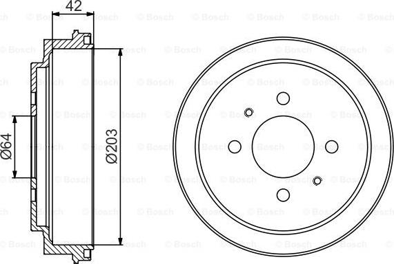 BOSCH 0 986 477 246 - Bremžu trumulis autospares.lv