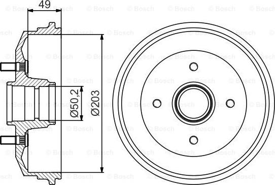 BOSCH 0 986 477 259 - Bremžu trumulis www.autospares.lv