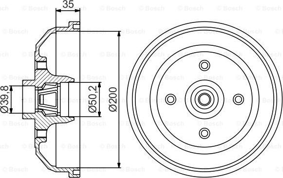 BOSCH 0 986 477 256 - Brake Drum www.autospares.lv