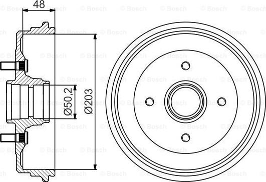 BOSCH 0 986 477 258 - Bremžu trumulis www.autospares.lv