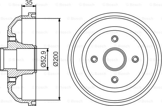 BOSCH 0 986 477 265 - Bremžu trumulis www.autospares.lv