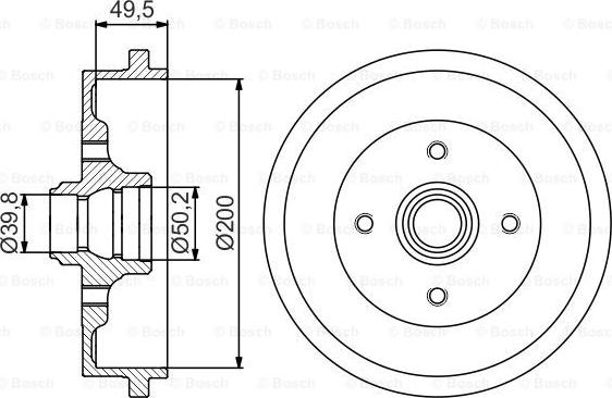 BOSCH 0 986 477 267 - Bremžu trumulis www.autospares.lv