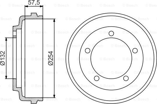 BOSCH 0 986 477 204 - Bremžu trumulis www.autospares.lv