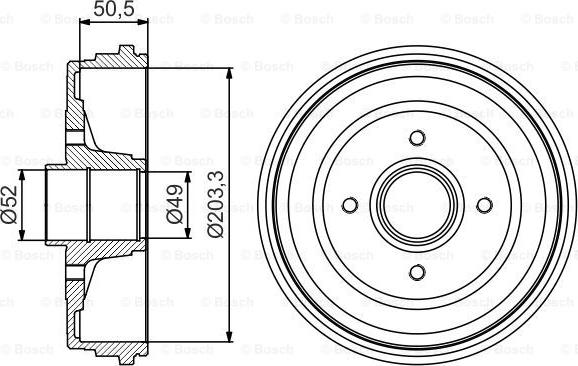 BOSCH 0 986 477 205 - Bremžu trumulis www.autospares.lv