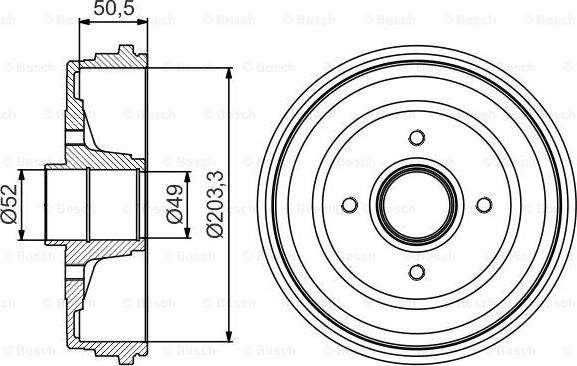 BOSCH 0 986 477 206 - Bremžu trumulis www.autospares.lv