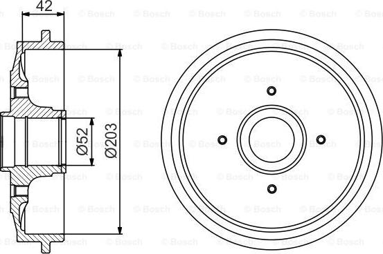 BOSCH 0 986 477 201 - Bremžu trumulis www.autospares.lv