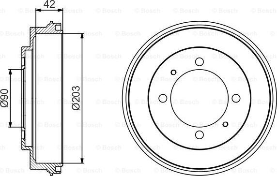 BOSCH 0 986 477 202 - Bremžu trumulis autospares.lv