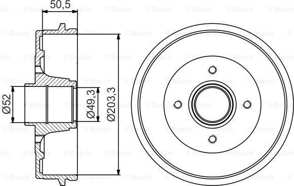 BOSCH 0 986 477 214 - Bremžu trumulis www.autospares.lv