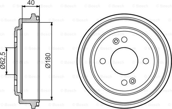 BOSCH 0 986 477 216 - Bremžu trumulis www.autospares.lv