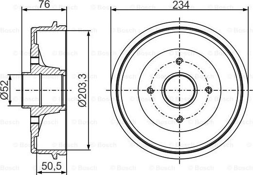 BOSCH 0 986 477 289 - Bremžu trumulis www.autospares.lv