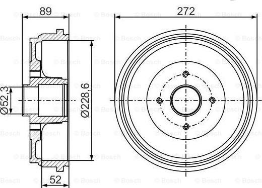 BOSCH 0 986 477 287 - Bremžu trumulis www.autospares.lv