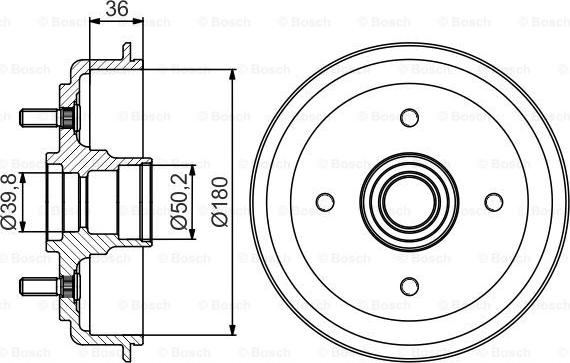 BOSCH 0 986 477 238 - Bremžu trumulis www.autospares.lv