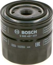 BOSCH 0 986 4B7 033 - Eļļas filtrs www.autospares.lv