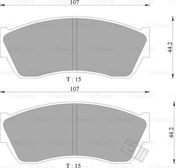 BOSCH 0 986 505 942 - Bremžu uzliku kompl., Disku bremzes www.autospares.lv