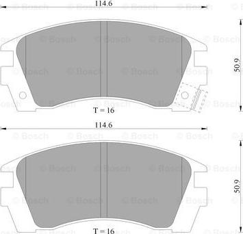 BOSCH 0 986 505 947 - Brake Pad Set, disc brake www.autospares.lv