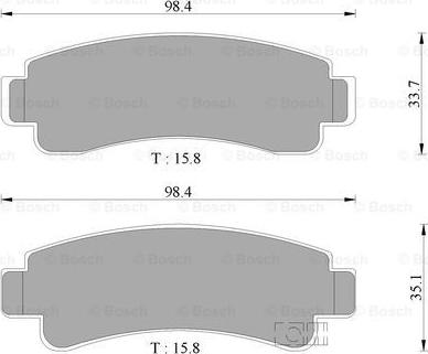 BOSCH 0 986 505 903 - Bremžu uzliku kompl., Disku bremzes www.autospares.lv