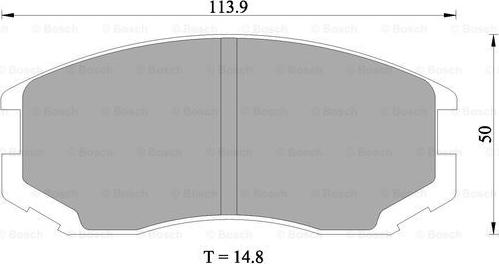 BOSCH 0 986 505 936 - Тормозные колодки, дисковые, комплект www.autospares.lv