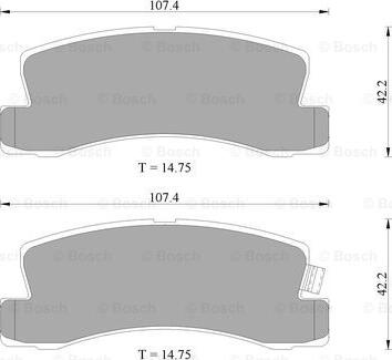 BOSCH 0 986 505 925 - Bremžu uzliku kompl., Disku bremzes autospares.lv