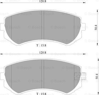 BOSCH 0 986 505 970 - Bremžu uzliku kompl., Disku bremzes www.autospares.lv