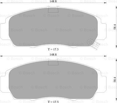 BOSCH 0 986 505 404 - Bremžu uzliku kompl., Disku bremzes www.autospares.lv