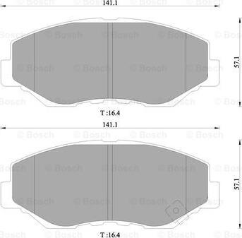 BOSCH 0 986 505 401 - Тормозные колодки, дисковые, комплект www.autospares.lv