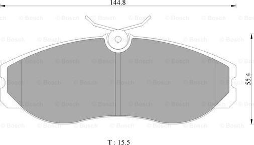 BOSCH 0 986 505 646 - Тормозные колодки, дисковые, комплект www.autospares.lv