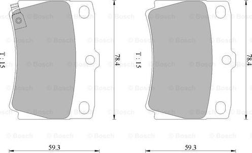 BOSCH 0 986 505 655 - Bremžu uzliku kompl., Disku bremzes www.autospares.lv