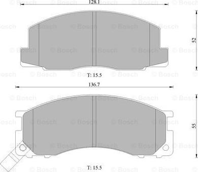 BOSCH 0 986 505 685 - Bremžu uzliku kompl., Disku bremzes autospares.lv